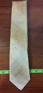 VINTAGE DON LOPER HELLBRAUNE GESTREIFTE DESIGNER HERRENKRAWATTE KOSTENLOSER VERSAND   - Bild 1 von 3