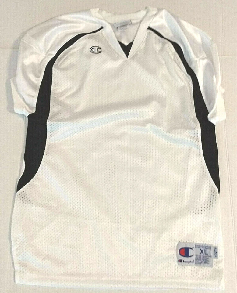 Футболка Champion Challenger с v-образным вырезом, белая/черная, Yth LG, бесплатная доставка! - Изображение 1 из 4