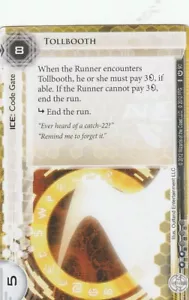 ANDROID NETRUNNER CARD - TOLLBOOTH - Picture 1 of 1