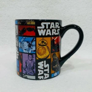 Star Wars Black Ceramic Coffee Mug Rey BB8 Storm Troopers - Picture 1 of 8