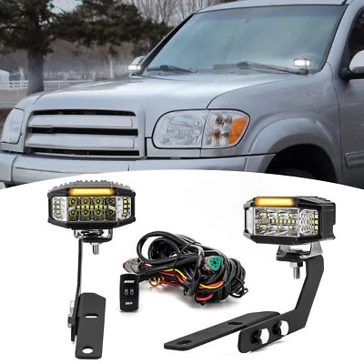 3.5'' LED Pods Ditch Light Kit - Amber DRL+Strobe For 2000-2006 Toyota Tundra - Изображение 1 из 4