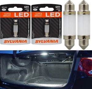 Sylvania ZEVO LED Light 6411 White 6000K Two Bulbs Trunk Cargo Replace Upgrade - Picture 1 of 12