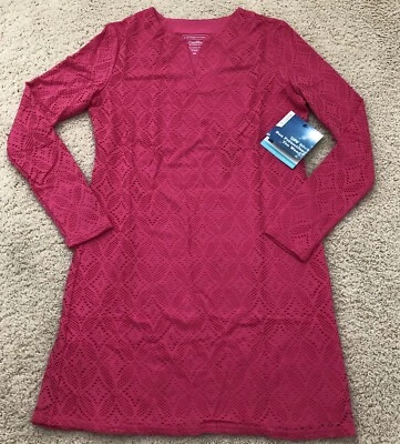 Coolibar UPF 50 + женщин Лозанна крючком плавать прикрытие платье розовый розовый новый с Ярлыками!  - Изображение 1 из 4