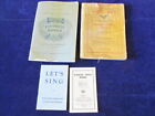 Lot de 4 pièces vintage 1901 1905 1948 école patriotique livre de chansons communautaires Q741