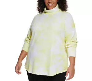 Top Calvin Klein Performance Tie-Dye Girocollo Giallo Taglie Forti 2X - Foto 1 di 1