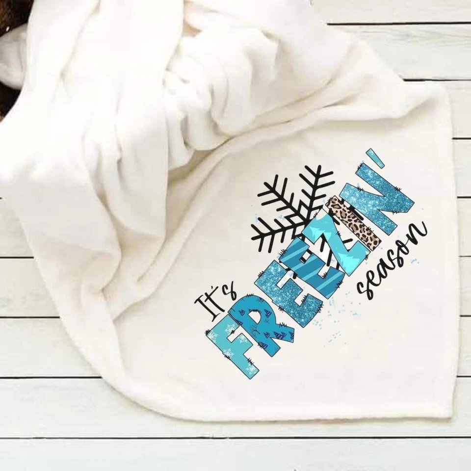 Its Freezin Season Fleece Blanket 50x60 Custom Photo Throw Blanket - Image 1 of 1