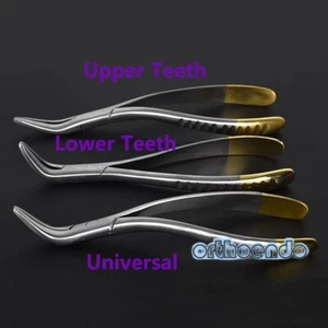 3pcs Root Tip Extraction Forceps Dental Surgical Tooth Upper/Lower Roots Remover - Picture 1 of 18