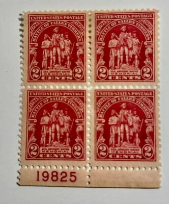 US 2 Cent, #680, 1929 Battle of Fallen Timbers, Plate Block, MNH  - Image 1 of 2