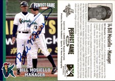 Bill Mosiello Signed 2009 Perfect Game Cedar Rapids Kernels #25 Card Auto