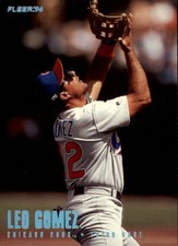 1996 Fleer Update Tiffany Chicago Cubs Baseball Card #U109 Leo Gomez