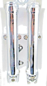41mm CHROME SINGLE DISK FORK SLIDERS FOR HARLEY FXST, FXDWG, AND 4 SP FXWG - Foto 1 di 2