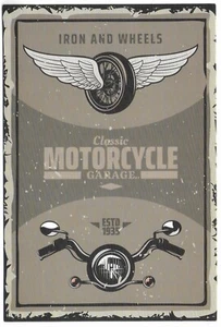 AK Motorrad, Eisen und Räder, klassische Motorradgarage, sehr guter Zustand — D28 - Bild 1 von 2