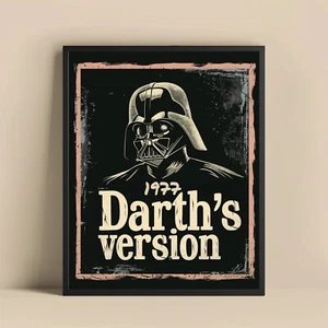 Star Wars Wall Art - "Darth's Version 1977" - Darth Vader Poster - Sci-Fi Movie - Picture 1 of 9