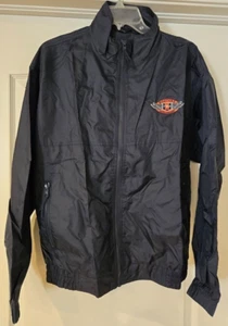 Hooters Promo Windschutz Herren M marineblau leicht durchgehender Reißverschluss 1 Jubiläum - Bild 1 von 5