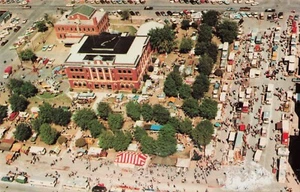 Courthouse Square Rattlesnake Derby & Flea Market Mangum, Oklahoma Vintage PC - Picture 1 of 2