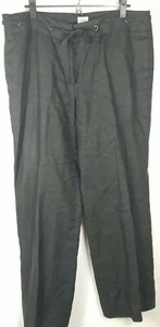 Armani Collezioni ~ Donna Taglia 12 ~ Pantalone Lino Nero ~ Coulisse ~ Gamba Larga - Foto 1 di 7