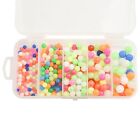 Boîte pratique 376 pièces perles anticollision couleur mixte en plastique dur