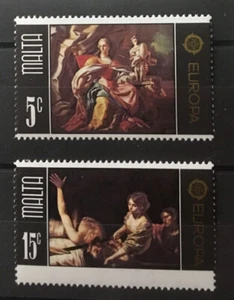 Paintings Europa mnh set of 2 stamps 1975 Malta #495-6 - Picture 1 of 1