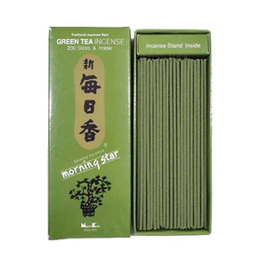 Nippon Kodo Japanische Räucherstäbchen | Morgenstern | Grüner Tee | 200 Stäbchen - Bild 1 von 1