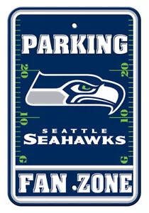 Seattle Seahawks Sign 12x18 Plastic Fan Zone Parking Style CO - Picture 1 of 1