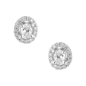 0.407CTW 14K White Gold Lab Grown Diamond Stud Earrings MZ7578 - Picture 1 of 7