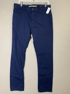 Pantalone Banana Republic uomo 32x30 blu misto lino cinque tasche slim fit preppy - Foto 1 di 12