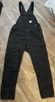 Carhartt Men's  Black FR Bib Overalls 34x32 - Image 1 of 4