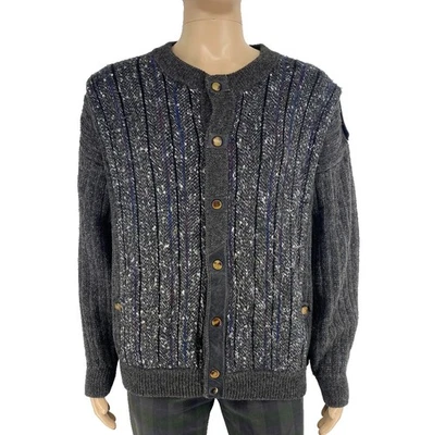 Cárdigan Gris Hemmond Vintage Retro De Los Años 90 Para Hombre Talla 3XL - Imagen 1 de 4
