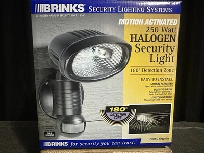 Brinks Motion Activated Halogen Security Light - Graphite - Image 1 of 4