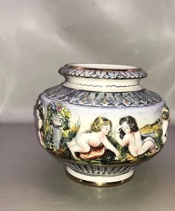 Vintage Capodimonte Vase Schale Made In Italy OHNE DECKEL - Bild 1 von 10