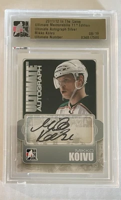 2011/12 In The Game Mikko Koivu Auto Autograph Silver 8/19 Minnesota Wild - Image 1 of 2