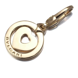 Auth BVLGARI Pendant Tondo Heart Charm 18K 750 Yellow Gold - Picture 1 of 4