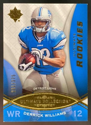 Derrick Williams 2009 Upper Deck Ultimate Rookies RC /375 #166 Lions - Image 1 of 4