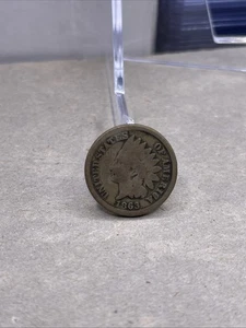 Penny da un centesimo testa di indiano 1863 circolato - Foto 1 di 2