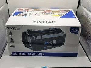 Vivitar 4K Digital Camcorder 16x Zoom  WIFI Touch Screen - Black NO REMOTE - Picture 1 of 10