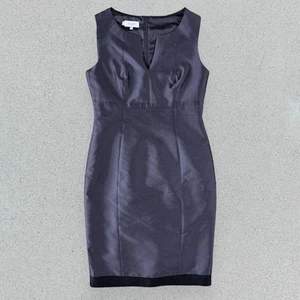 Hobbs Invitatiom Dress Grey Wool & Silk Pencil Shift Womens UK 12 - Picture 1 of 3