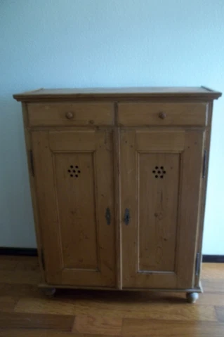ANTIQUE ENGLISH PINE PRIMITIVE JELLY CUPBOARD/CABINET/PIE SAFE LOCAL PICKUP ONLY Cover