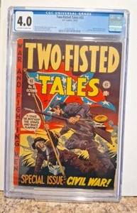 Two-Fisted Tales #35 CGC 4.0, numero speciale guerra civile. Cover bandiera battaglia - Foto 1 di 3
