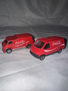 Corgi Juniors Coca-Cola Turbo Racing Team Hot Rod Van & Delivery Van Vintage - Picture 1 of 8