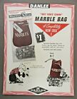 1950's advertising promo sheet DANLEE CO. MARBLE BAG & Jumping Jack bags