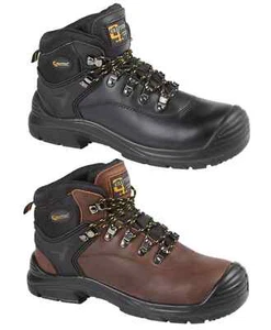 Botas de trabajo impermeables Grafters M9508 de cuero de seguridad de ajuste ancho con puntera de acero - Imagen 1 de 6