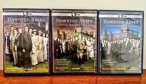 Downton Abbey DVD UK Edition PBS Classic - Complete Seasons 1 2 3 - 9 discs Lot - Foto 1 di 12