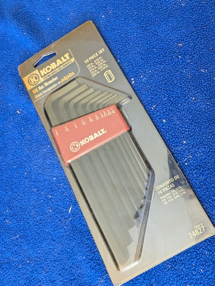 KOBALT  10 Piece SAE Hex Wrenches Item #24827 NEW - Image 1 of 2