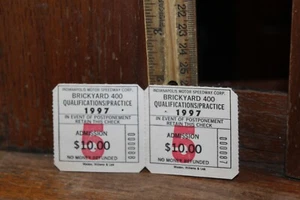 Vintage Brickyard 400 1997 Qualifications Ticket Stubs NASCAR - Picture 1 of 2