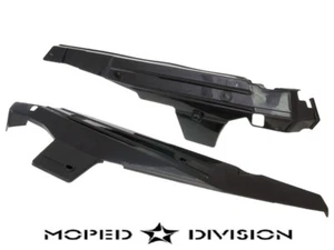 PUCH MOPED BLACK PLASTIC SIDE BODY PANEL / FAIRING / COVER SET maxi newport - Picture 1 of 1