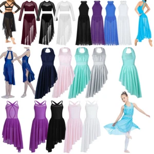 Girls Ballet Lyrical Dance Dress Contemporary Leotard Praise Dancewear AU - Picture 1 of 97