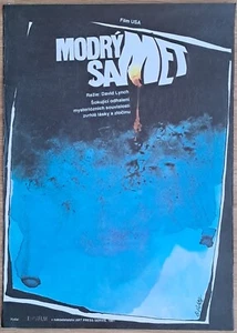 Blue Velvet ORIGINAL Czech 1991 POSTER David Lynch cult Vlach abstract art - Foto 1 di 4