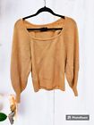 ASOS Toasted camel colour woody fisherman knit balloon sleeve sweater Size US 6