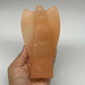 662g, 5.6"x3.1"x2.1" Orange Selenite (Satin Spar) Angel Crystal @Morocco,B9354 - Picture 1 of 11