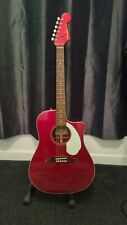 Fender Sonoran SCE Cherry Red Electric Acoustic California Series Guitar & Case for sale